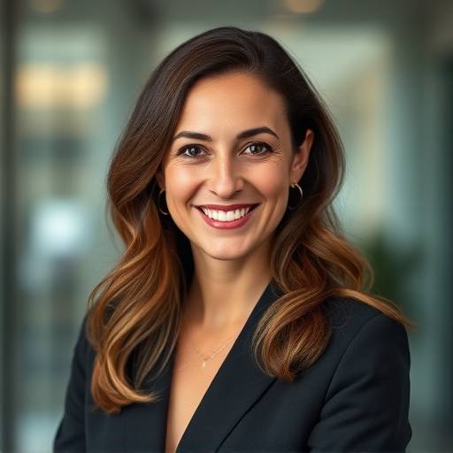 Ritratto di Anna Rossi, CEO di Innovazione & Crescita, sorridente e professionale.